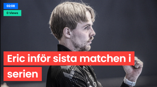 Eric inför sista matchen i serien